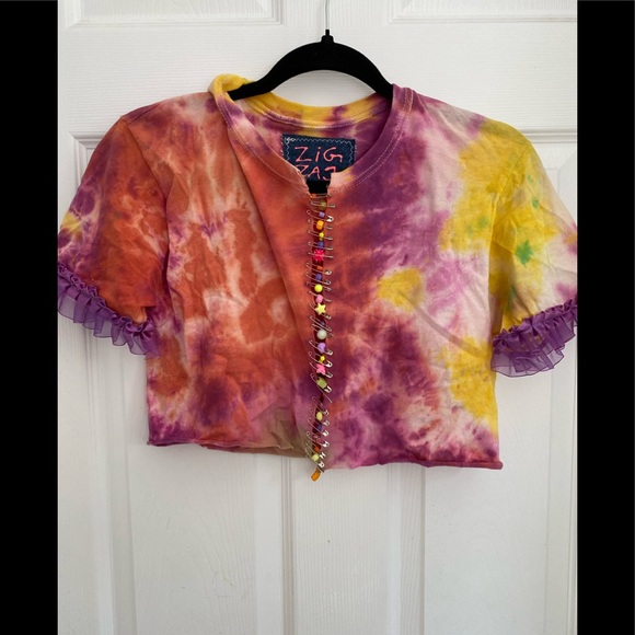 Safety pin custom made top and skirt - Picture 1 of 8